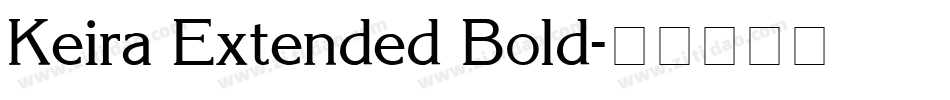 Keira Extended Bold字体转换